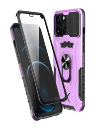 Full Body 360 Protection Frackproof Case Ring Stand مع واقي الشاشة لـ iPhone 13 Pro Max 12 11 XR 7 8 Poss1717439