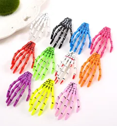 Halloween Party Zombie Skull Skeleton Hand Bone Claw Hairpin Punk Hair Clip for Women Girl Hair Accessories Headwear 100 PCS1889847