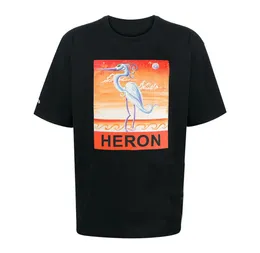 힙합 브랜드 Heron 그래픽 디자인 2021SS 여름 짧은 슬리브 디자이너 Tshirt 최고 품질의 패션 캐주얼 티셔츠 남성 의류 4159857