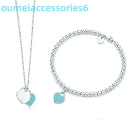 2024 Designer Luxury Brand Jewelry Bracelets Necklaces 100% 925 Sterling Silver Fashion Classic Love Necklace Bracelet Set Multicolor Optional Woman Nmuq