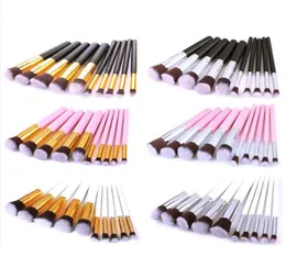 10pcs Makeup Brush Sets Tools Cosmetic Brushes Kits Foundation Eyeleiner Eyeliner Powder Makeup Tool6991470