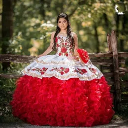 Sweet 16 Quinceanera Dresses Flower Applique Beded Vestido 15 anos 공식 멕시코 멍청이 드 Quincea ERA 2020 Prom Dress270L