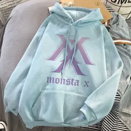 Sweatshirts Hipster Külot Monsta X Büyük boy Faddish Hoodie Harajuku Sweatshirt Sonbahar Giysileri Kadınlar Uzun Kollu Hoodies Sokak Giyim