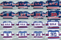 Miracle on Ice Hockey Jersey 5 Mike Ramsey 9 Neal Broten 25 Buzz Schneider 100 Stitched Team USA Hockey Jerseys2414824