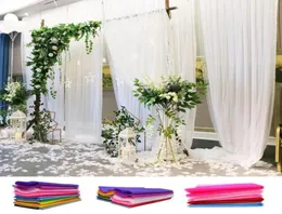 Sashes 4872cm 10 Meters Sheer Crystal Organza Tulle Roll Fabric For Wedding Decoration DIY Arches Chair Party Favor Supplies 7517106129