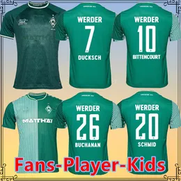 2024 Werder Bremen Camisas de futebol KOWNACKI KEITA BORRE FRIEDL STARK ESTÁGIO BITTENCOURT DUCKSCH 23 24 Homens de futebol e camisa infantil 125º aniversário camisa especial