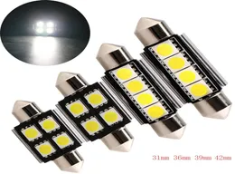 31mm 36mm 39mm 42mm C5W 4 SMD 5050 LED CANBUSエラーカーライセンスプレートライトインテリアバルブドームフェストゥーンランプ12V2207645