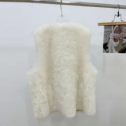 23 Autumn and Winter New äkta läder Bassa Wool Integrated Fur Coat Women's Vest Clip Short Style 785521