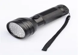 Epacket 395nM 51LED UV Ultraviolet flashlights LED Blacklight Torch light Lighting Lamp Aluminum Shell268K240W9053339