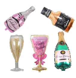 Happy Birthday Balloons Birthday Wedding Baby Shower Party Decor Supplies Champagne Cup Beer Bottle Balloons Aluminium Foil Balloo4169441