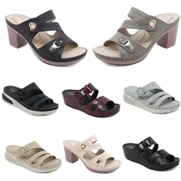 2024 scarpe da donna estive Sandali tacchi bassi Superficie in mesh Tempo libero Mamma Nero bianco rosso verde taglia grande 36-42 O11-1 GAI