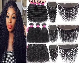 9A Brazilian Human Hair Bundles With Cosure 4X4 Lace Closure Or 13X4 Ear To Ear Lace Frontal Closure Or 360 Full Lace Closure Virg2469140