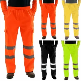 Pantolon Erkekler Güvenlik Ter Pantolon Hi Vis Pantolon Yüksek Görünürlük Dipleri İş Giysileri Yansıtıcı Bant Güvenlik Pantolonları Çok Şey