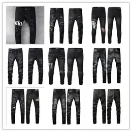 Herren Jeans Designer Jean Lila Jeans Marke Skinny Slim Fit Luxus Loch Ripped Biker Hose Skinny Pant Designer Stack Herren Damen Trend Hosen Top