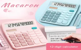 Multicolor Portable 12 Digit Calculators Large Screen Desktop Student Electronic Calculator AA Battery Power Supply Affordable Off5415366