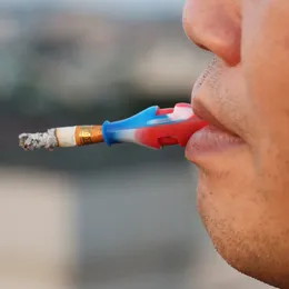 Silikon Aktivt kolfilter Cigarettmunstycke Rökning Filter Tobak Munstycksfilter Present för män (2 munstycken+5 filter)