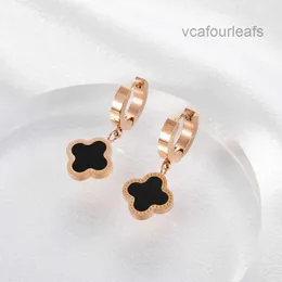 Orecchini Van Four Leaf Clover Orecchini Cleef Designer Fourleaf vanly clef Orecchini trifoglio per donna senior classico nuovo trifoglio Orecchini con frange in acciaio titanio 18 carati luxu