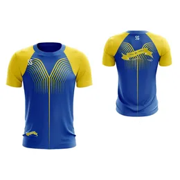 Anpassad shortsleeved tshirt fotbollsskjorta tryckt graffiti snabb torrning badminton klädtennis tröja träning tröja män 240228