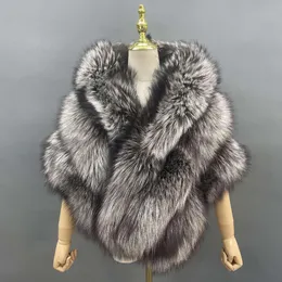 Autumn/Winter Fur 2023 Haining Elegant Coat Women's Big Shawl Fluffy Fox Hair Sweetheart 9457