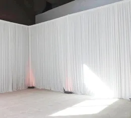 3M high3M wide wedding curtain black backdrop color Party Curtain Celebration draps Performance Background Satin Drape wall valan9063250