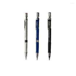 2,0 mm mekanisk blyertspenna set 2B Automatiska pennor med svarta blypåfyllningar för att skriva