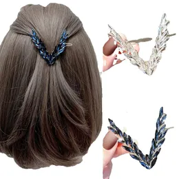 Luxury Shining Crystal Hair Clip For Women Korean V Shape Buckle Hairpins Girls Hair Accessories Headwear Fashion Ornaments Gift