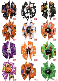 3quotpumpkin tryckt band hårbågar Girls Halloween Dance Party Hair Clip Kids Hairgirps Barrettes Hårtillbehör8190052