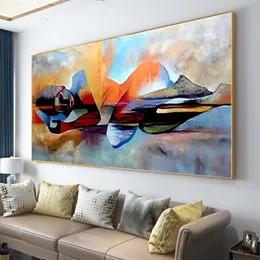Gemälde abstrakte geometrische Frau Malerei Home Dekoration Wandkunst für Wohnzimmer Druck rahmenlos Core290t
