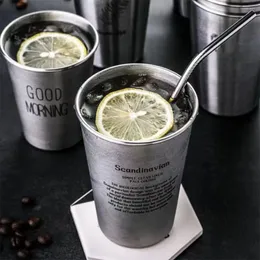 Tumblers 350/500ML Stainless Steel Beer Cups Cold Water Summer Camping Mugs Industry Style Northerneurope Drinks Cup