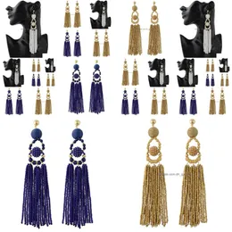 Charm Idealway 6 färger Fashion Ball Long Chain Pärled Tassel Bohemian örhängen för kvinnor smycken droppleverans dhgarden dhjgm