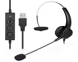 Telefonhuvudet callcenteroperatör USB Corded 360Rotatable Offical Headphone Portable Entertainment Earphone Supply5228149