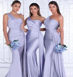 Lilac Simple Designer Mermaid Jestmaid Dresses Chiffon Sweetheart One Counter Plats Lenight Maid of Honor Dress Wedding G7867061