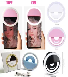 Lumiere Led Selfie Ring Light Новинка Светодиодные фонари Декор для мобильного телефона Po Ночной светильник Кольцевая лампа с зажимом7614934