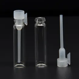 재고 ! 3600pcs 1ml Clear Cleen Cosmetic Aromatherapy Glass Dropper Bottles 1ml 유리 작은 빈 병 흑백/흰색 모자
