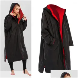 Kvinnors badkläder Kvinnor Badkläder Vattentät surfbyte ROBE Outdoor Coat Lamb Wool Jacket Huven Kappa strand surfing pool foder en DHOV7