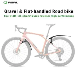 RBRL Gravel Bike Fender 700c Paralama para asas de bicicleta de estrada de cabo plano Conjunto de guarda de lama leve Ass Saver com liberação rápida 240301