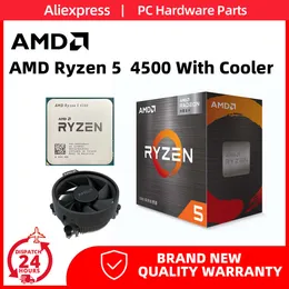 AMD Ryzen 5 4500 CPU and Wraith Stealth Cooler R5 4500 Am4 Processor 3.6GHz 6-Core 12-Thread 65W box Vision for B450 Motherboard