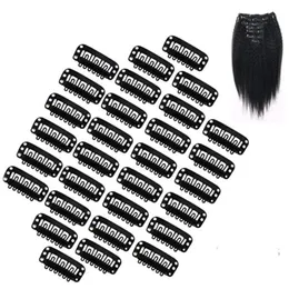 Hårförlängningsklämmor 1,3 tum DIY Huvudtillbehör Wig Hairs Extensions Klipp 6 Tänder 3,2 cm svart Beige Dark Light Brown Ship Drop Deli Otle3