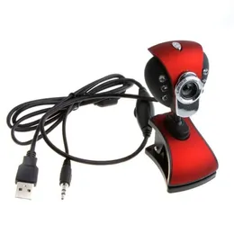 Webcam Usb 2.0 50.0M 6 Led Webcam Web Cam Fotocamera con microfono per PC Laptop Computer Drop Delivery Computer Accessori di rete Otjbq