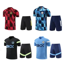 24/25 City Kids Man de Bruyne Soccer TrackSuits半袖ショーツグレールシューブサバテメントジャケットFottballトレーニングスーツVeste Maillot De Foot Olympiqueトラックスーツ