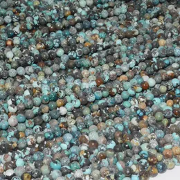 느슨한 보석 자연 단순한 품질 Hubei Turquoise Round Beads 5.4mm-5.8mm 처리 표면없이 완전하지 않음