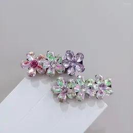 Hair Clips Crystal Hairpin Edge Clip High-end Small Flower Female Duckbill Original Design