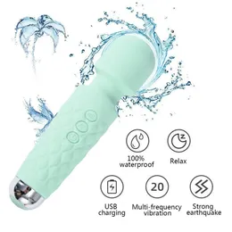 20 modalità forte vibrazione potenziata mini vibratore ricarica usb bacchetta portatile massaggiatore GSpot clitoride giocattoli sessuali per donne 240227