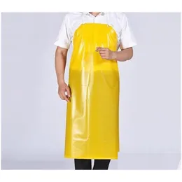 Aprons Pvc Transparent Waterproof Apron Clear Oil Resistance Kitchen Cooking Uni Back Tie Household Aprons7541787 Drop Delivery Home G Dhw2G
