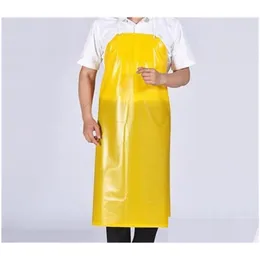 앞치마 PVC 투명 방수 앞치마 선명한 오일 저항성 주방 요리 유니 백 넥타이 가정용 aprons7541787 드롭 배달 홈 G dhw2g