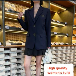 Abiti da donna firmati Blazer Giacca di lusso Abito con copertura in vita sottile top Primavera Cappotto di temperamento da donna autunno alla moda bianco nero Abbigliamento da donna di alta qualità