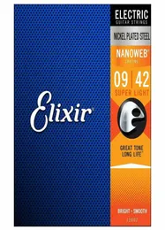 1 conjuntoElixir 12002 Nanoweb Cordas de guitarra elétrica super leves 9425203137