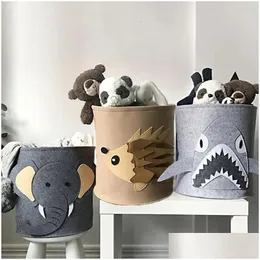 Keepsakes Cartoon Storage Basket Dobrável Baby Toy Bucket Roupas e Sapatos Lavável Dirty Home Container 231207 Drop Delivery Kids Ma Otvy4