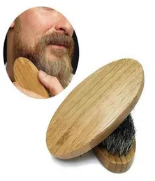 Nya ankomst Mens Boar Hair Bristle Hårt runda trähandtag Skägg Mustaschborste Set Maquiagem 6164155