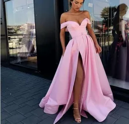 Yellow Bridesmaid Dresses 2019 African Sexy Front Split Off Axla Junior Maid of Honor Gowns Formell bröllop Gästklänning Cheap3778800